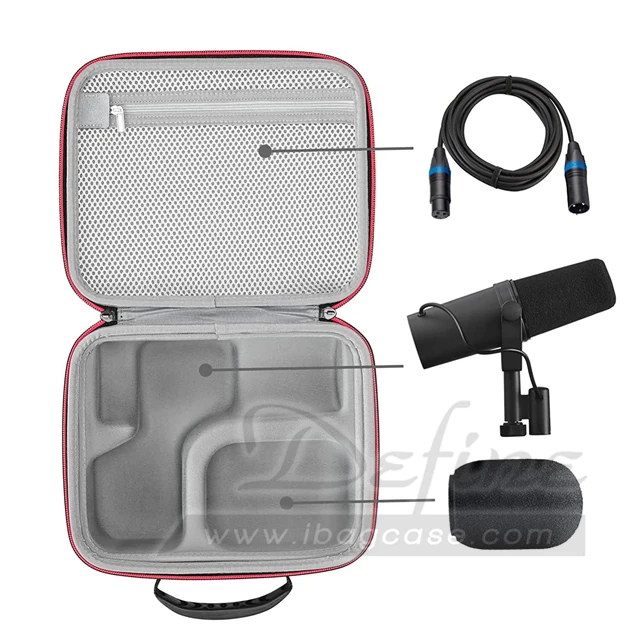 Lightweight Travel Carry Hard Shell Molded EVA Case for Dynamic Microphone