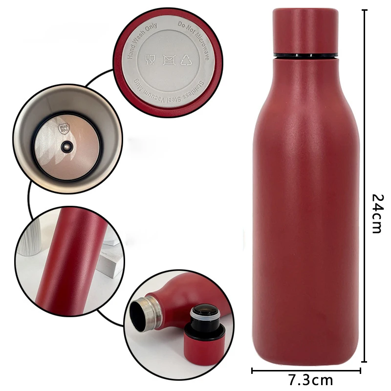 Hot Sale Cola Shaped Sports Water Bottle Vacuum Double Wall Stainless Steel Bowling Water Bottle