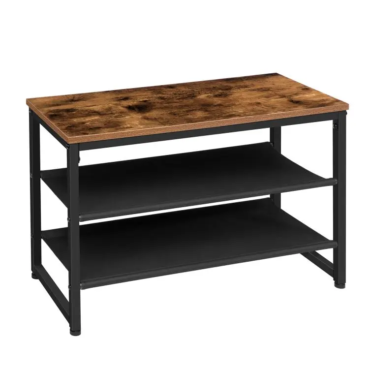 OEM 3 Tier Shoe Storage Rack with Shelf for Closet, Custom 3 Layer Shoe Stand Shelf for Entryway 8/12 Pairs Shoes Organizer