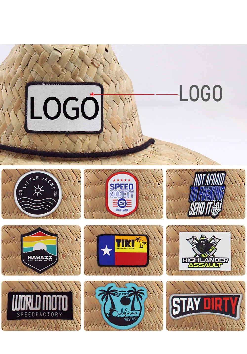 Man Yellow Brim Australian With Belt Wide Fishing Panama Round Sombrero Western Hat Wheat Straw Hat