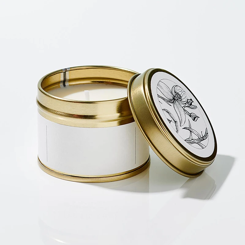 2023 New Trends In Europe And America soy wax travel gold/silver/black tin candle for home decor