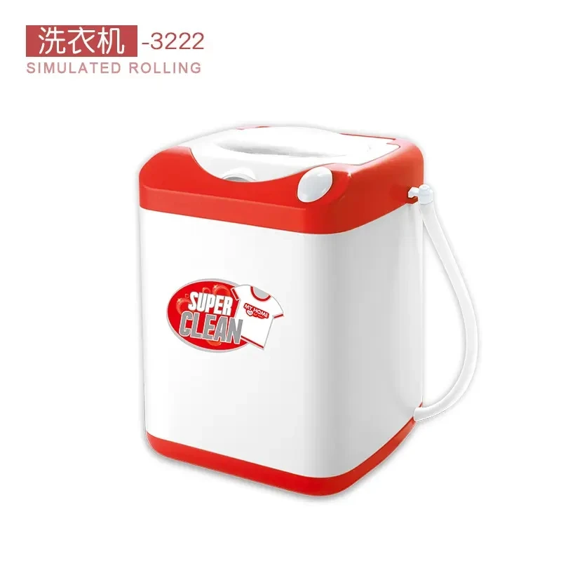 Manufacturer Light Washing Machine Toaster Juice Children Kids Pretend Play Toy Set Mini Kitchen Toys Real Cooking Set For Kids