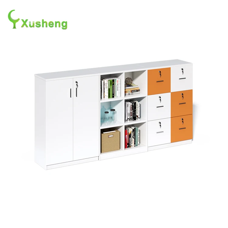 OEM&ODM Hot Sale modern Popular white office & home furniture  wooden cabinet with storage filing low cabinet