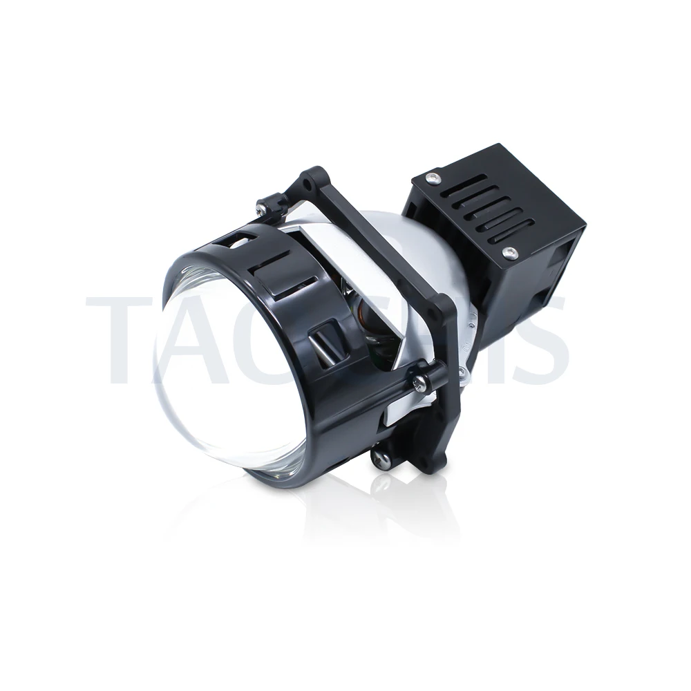 TAOCHIS Car Auto headlamp 3.0 inch bi led projector lens headlight 6000K universal car headlamps retrofit white color headlights