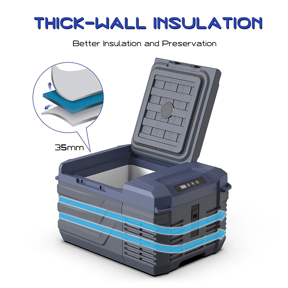 MU NL9 Electric AC Compressor Power 12 Volt Travel Car Camping Cooler Portable Car Freezer Refrigerators