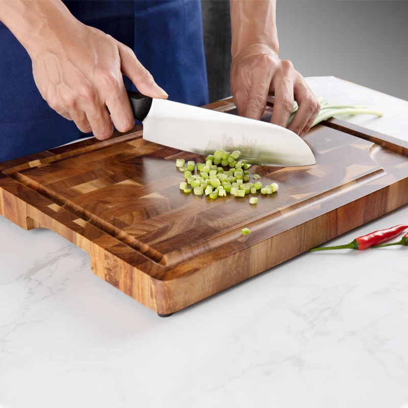 Лидер продаж на Amazon обычные органические квадратные кухонные доски мясника из акации разделочная доска Древесины