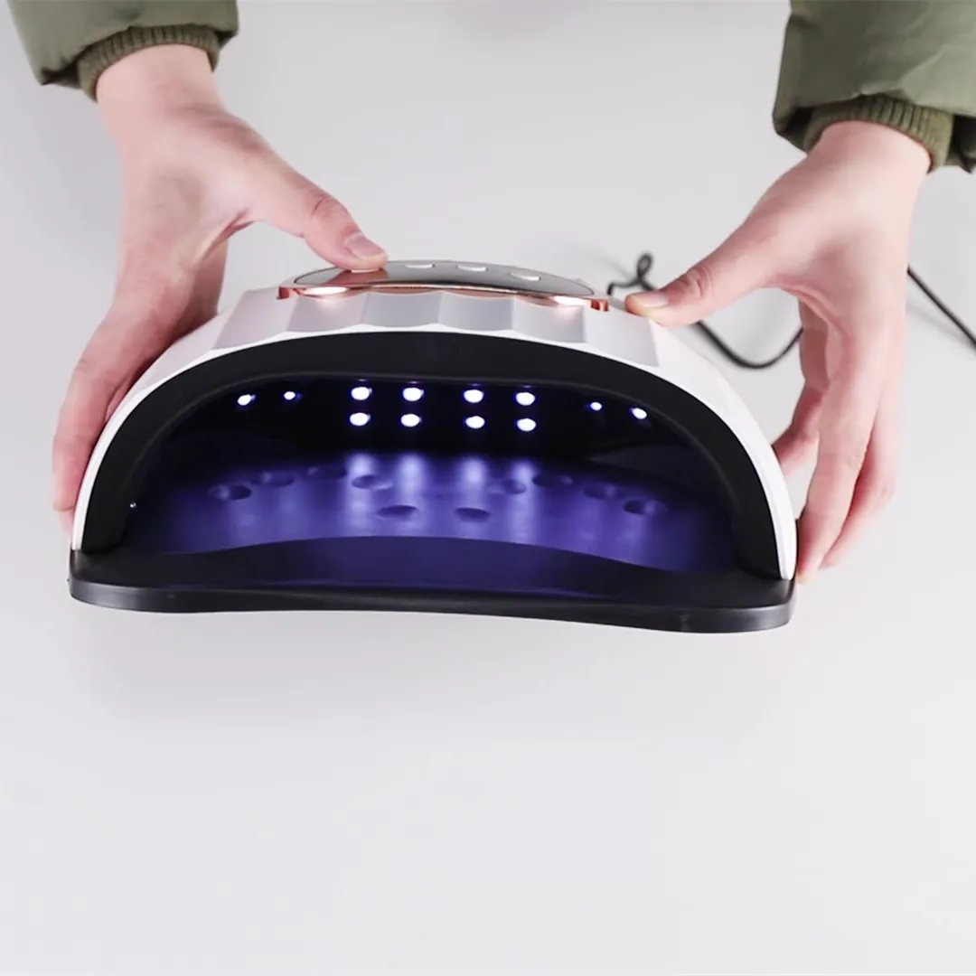 258w Strong Lamp For Nail Acrylic Gel Curing Portable LED UV Nail Lamp Non Rechargeable Professional Drying Polish Gel Nail Lamp
