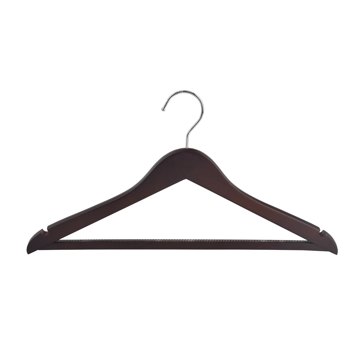 Manufacturer custom hanger clips wooden suit clothes hanger with clips for cloths