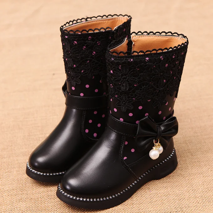 
Winter Girl High Boots Girls Cotton Shoes Kids Snow Boots 
