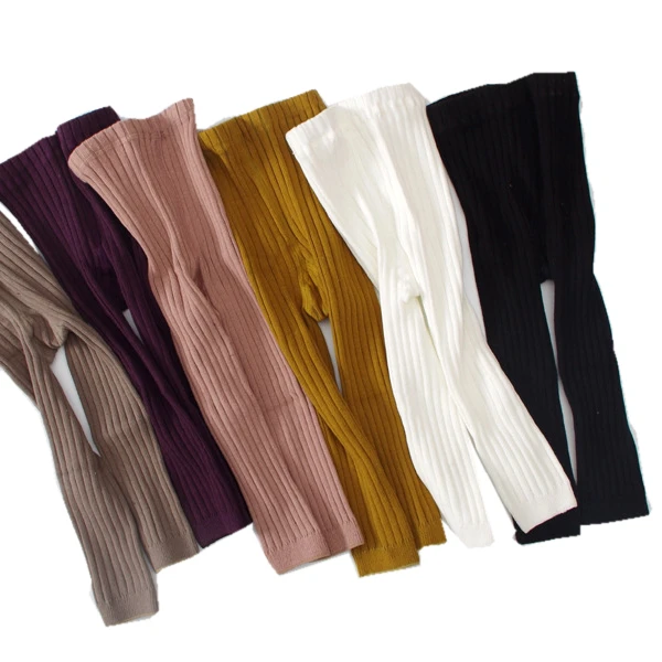 
Autumn Girls Leggings Striped Skinny Girls Fitted Ribbed Leggings High Waist Children Clothes For Girls Baby Clothing Wholesale 
