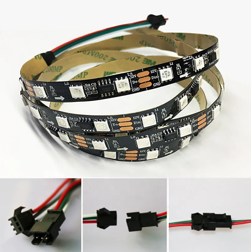 tira led ww2811 ws 2811 5050 5m ws2815 12v 5mm rgb led strip tape