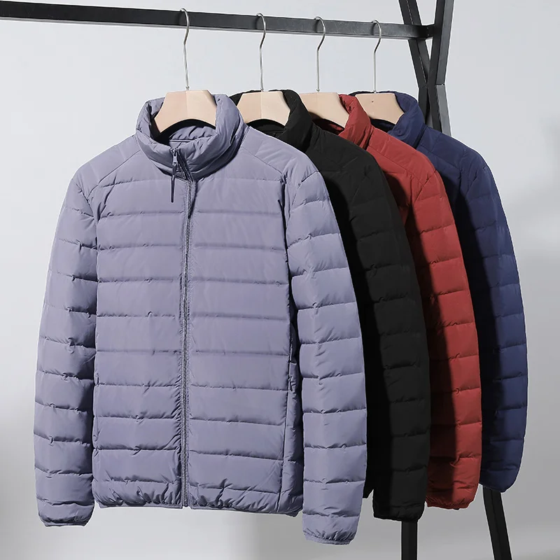 Outdoor Sport Casual Warm Duck Padded Mens Jacket Lightweight Water Repellent Insulated Down Jacket With Hood