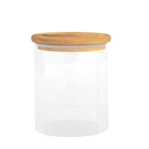 Factory Direct Sales Water proof Borosilicate Glass jar Smell Proof bamboo glass jar For store Tobacco And Spice