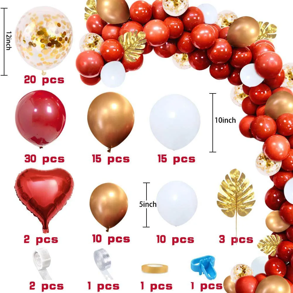 Wedding Party Valentines Decoration Balloon Latex Foil Garland Arch Kit