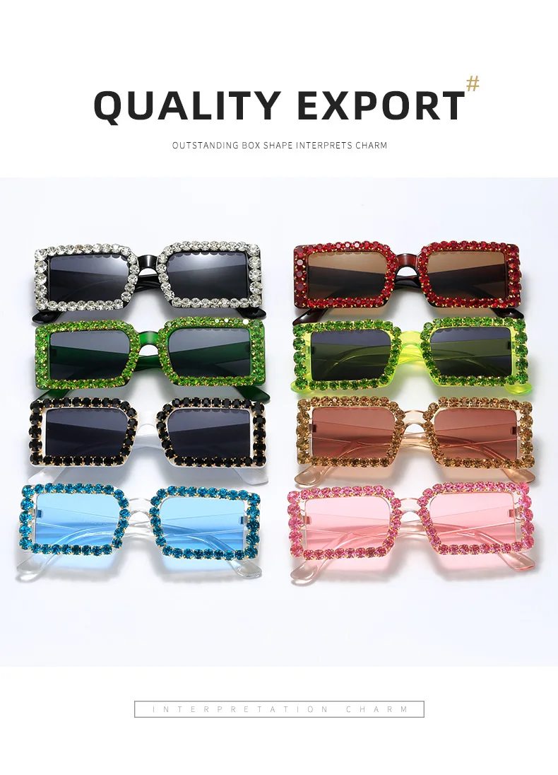 2030A Diamonds small square frame fashion women shades sunglasses