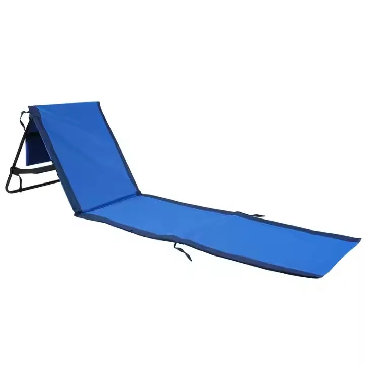 Factory supplies outside rattan beach bed sun lounger with cushion beach blanket extra long waterproof beach mat