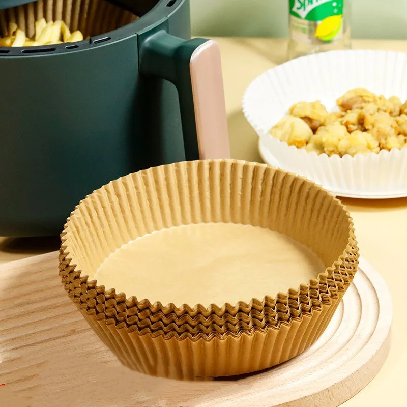 Food Grade High Temperature Resistant 50 pcs Non-stick Round air fryer disposable paper liner