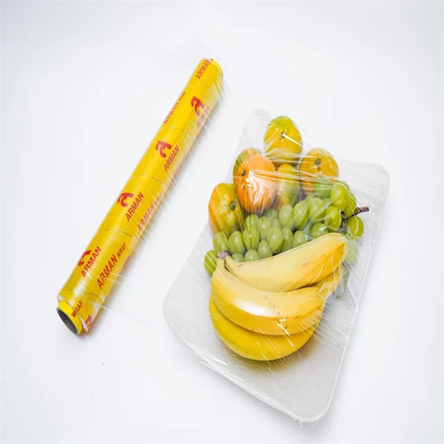 Professional Factory  Fresh Wrap Packaging  PVC Film Food Grade  Stretched PVC Cling Film