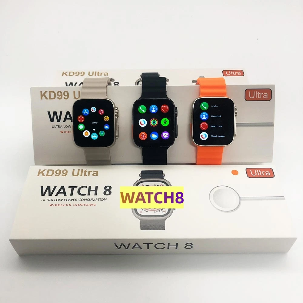 2023 hot sale 1.99 inch Big screen watch 8 KD99 ultra smart watch hombre sport series KD99 ultra smartwatch 8 series8 watch8