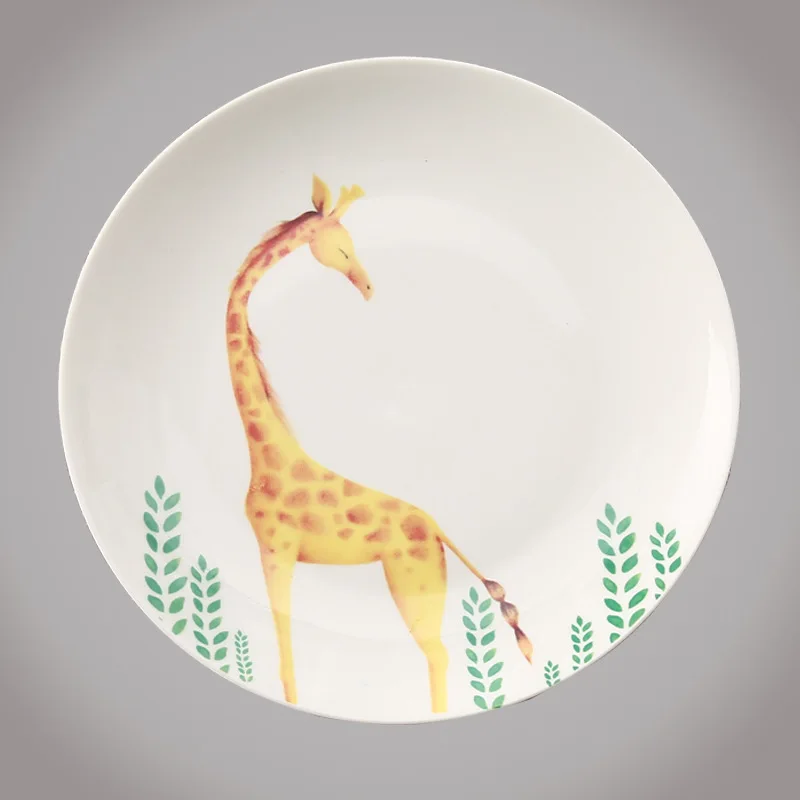 8 And 10 Inches European Style Animal Design Chaozhou Ceramic Dinner Plates & Plate Christmas Ceramic
