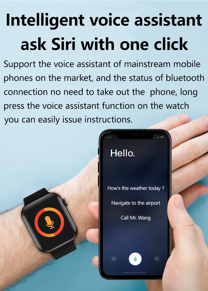 most popular smartwatch  1.75 inch full touch fitness  Ip67 waterproof watch 