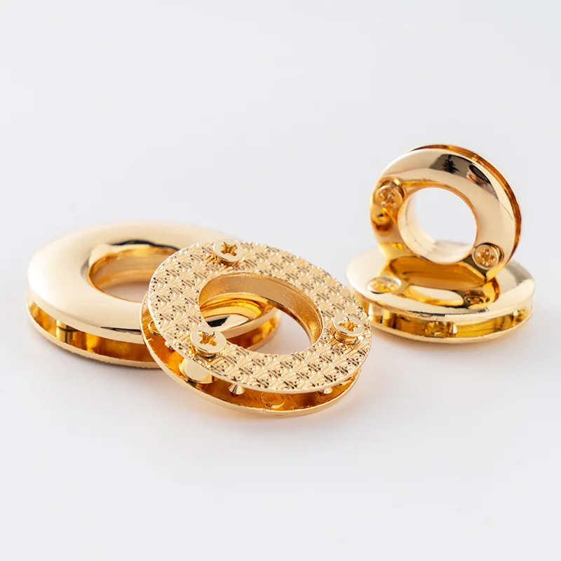 BC003 Fashion Hole Rings Grommet Quality Round Polished Purse Alloy Bags Screw Metal Eyelet For DIY Handbags
