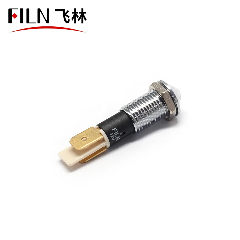 Hot sale wenzhou FILN  Metal 10mm led panel mount indicator lights signal lamp
