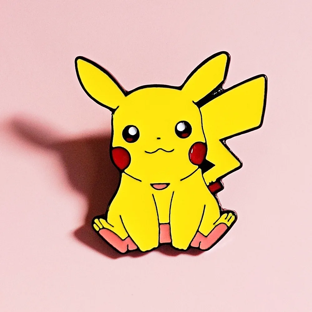 Pokemon Pikachu  Metal Pin for Gifts free sample Cute Anime Movies Badge Animal Game Lapel Pin Pokemon Anime