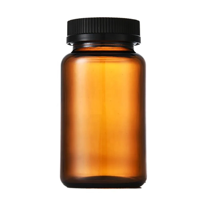Factory price 300ml wide mouth glass capsule bottle glass vitamin bottle glass bottles for tablet G.P.I400-53
