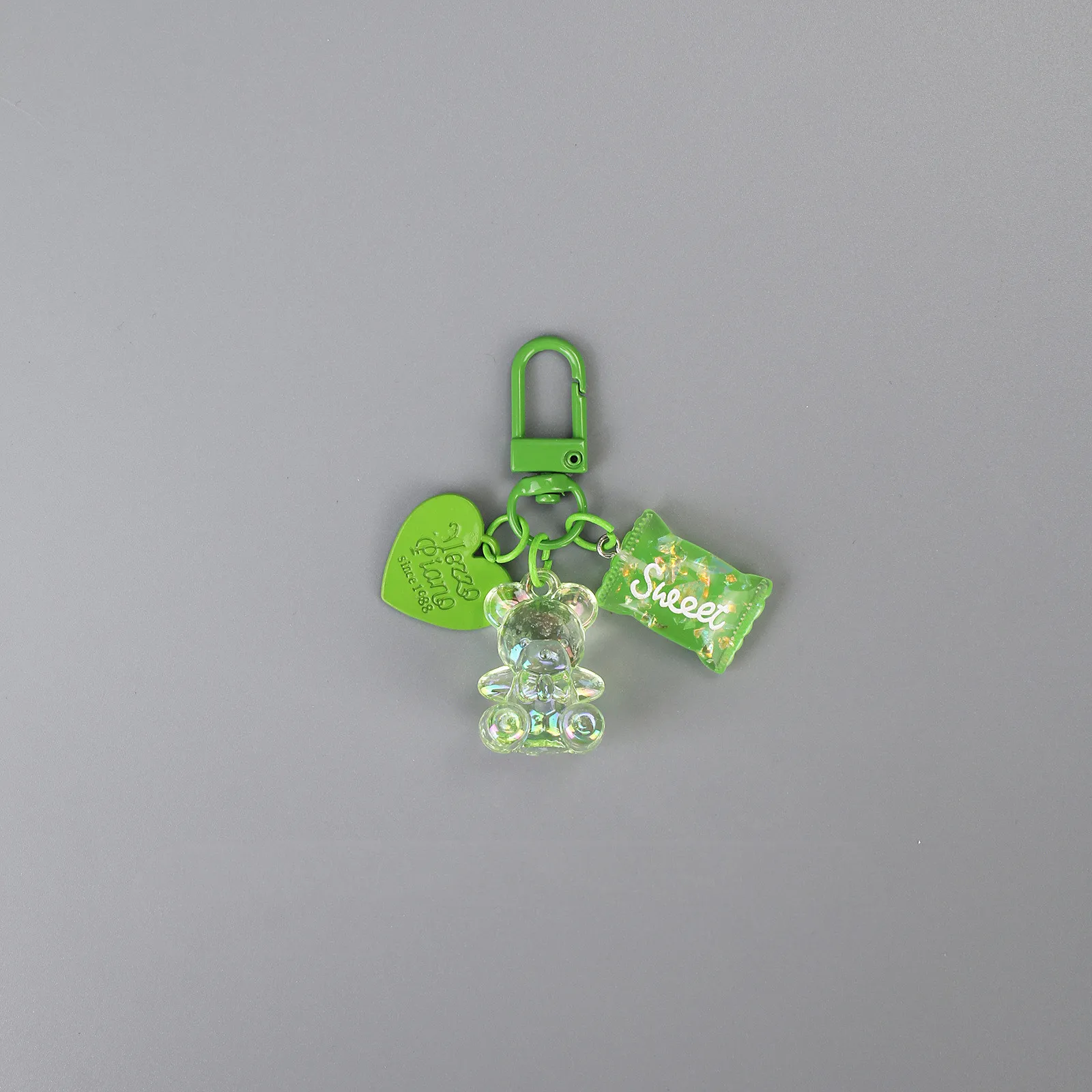 Resin Candies Keychains Metal charm Key Holder Acrylic animal Pendent Accessory for children gifts