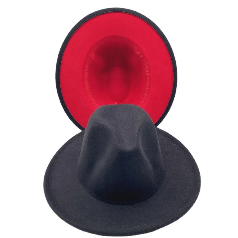 Fashion Cheap Female Wide Brim Fur Mens Fedora Hats Wool Felt Classical Design