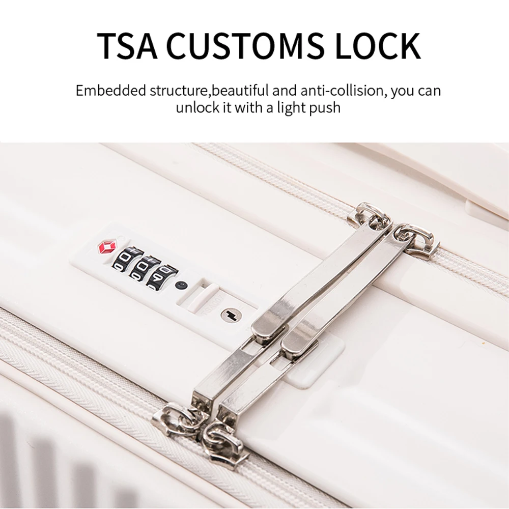 Laptop koffer  to carry pp handle suitcase roller wheels luggage sets with front pocket travel suitcase with zippers
