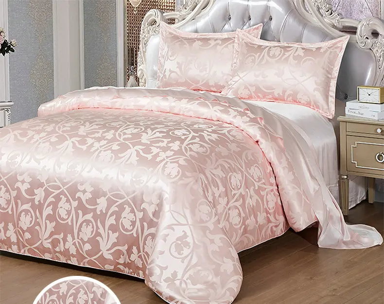 100% satin silk jacquard duvet cover