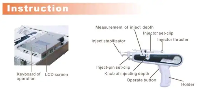 Meso Skin Rejuvenation Meso Injection Gun / Meso Injector Mesotherapy Gun