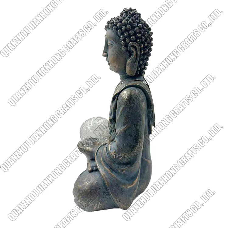 Resin Sculpture Figurines Art Decoration Zen Style Buddha Statue for Home Courtyard Decor