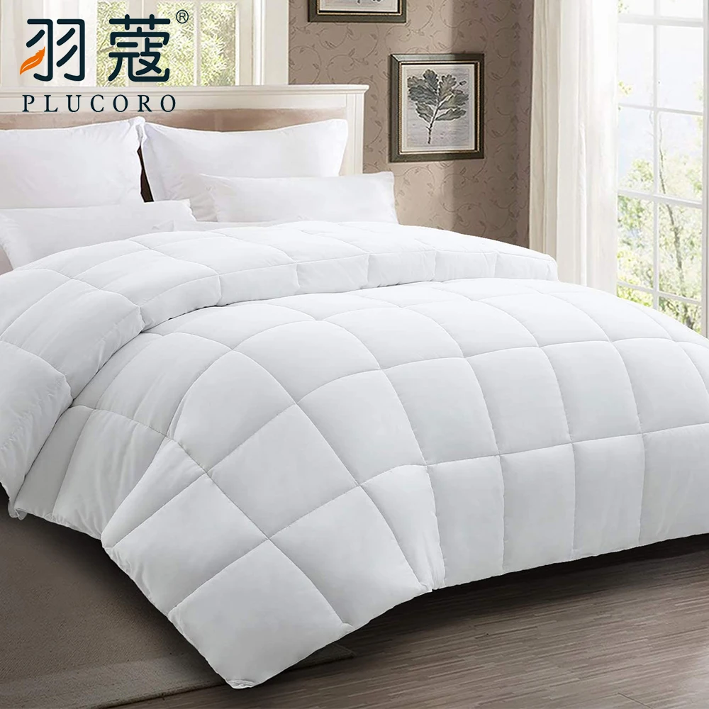 King Size Bed Comforters Cotton Fabric Imitate Down Cotton Filling Winter Bed Hotel Down Quilt
