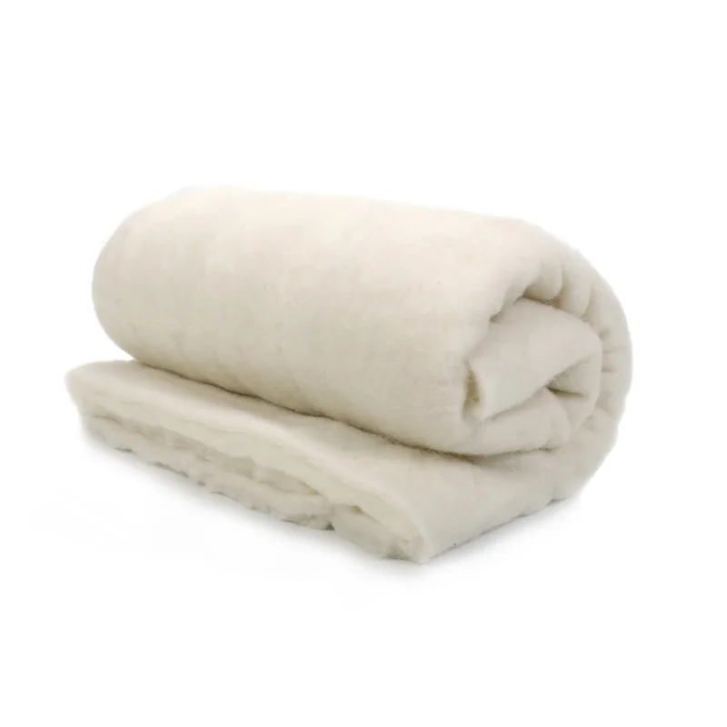 Natural White Mattress 100% sheep Wool Wadding