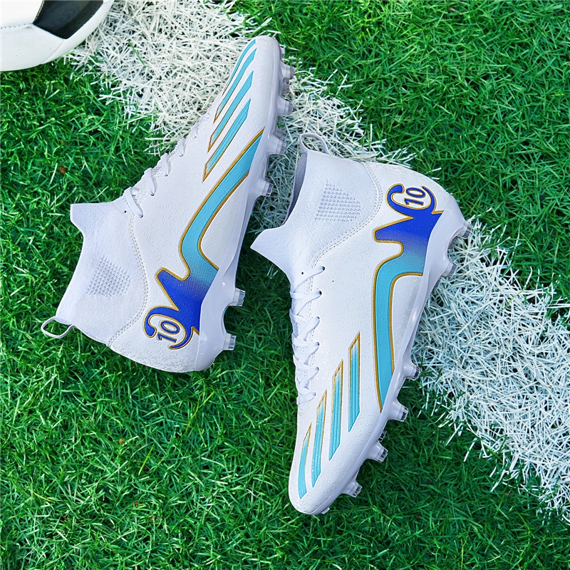 TEMU Men Cleats Football Boots High Top Soccer boots Sneakers football shoes Turf Futsal outdoor Soccer shoes