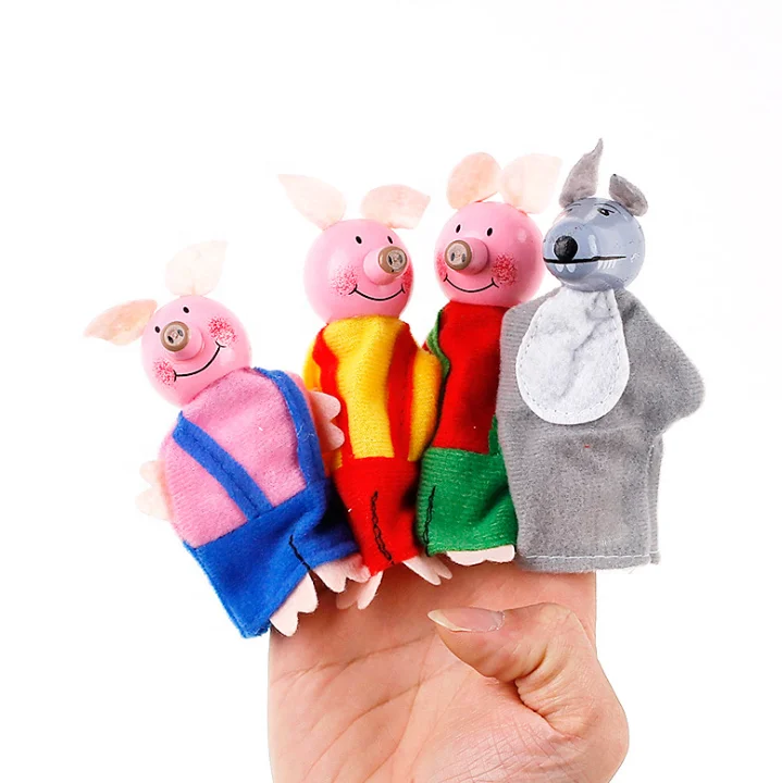 Finger puppets plush cute animal costume finger puppet family hand puppets set