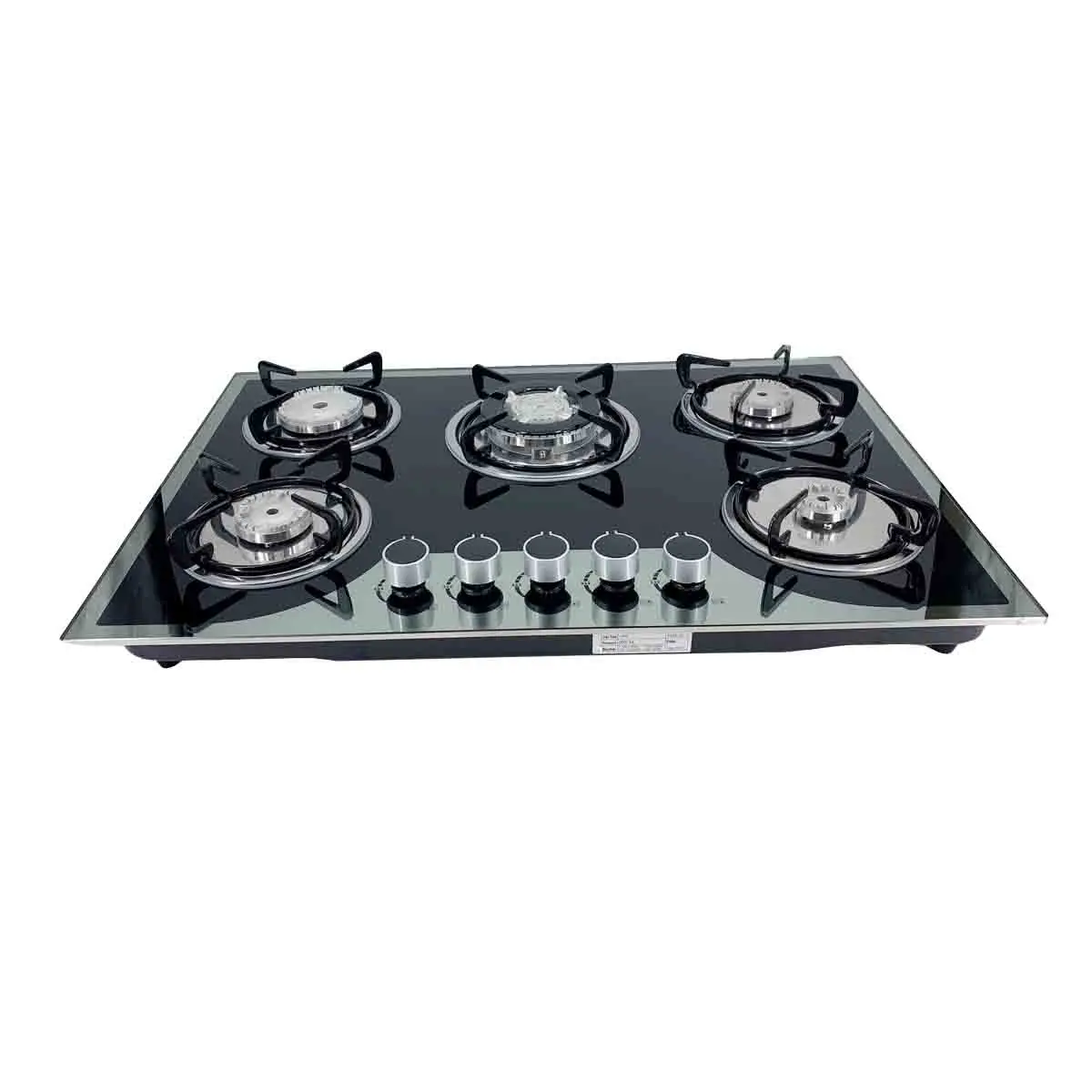 LPG/NG 30 in 5 Burners Gas Stainless Steel Convertible Black Propane Cooktops Stove for Kitchen