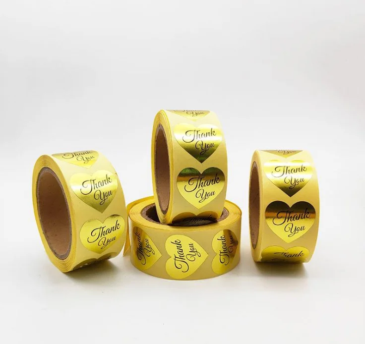 Custom Waterproof Plastic Self Adhesive PVC Gold Foil Embossed Round Sticker Label For Packing