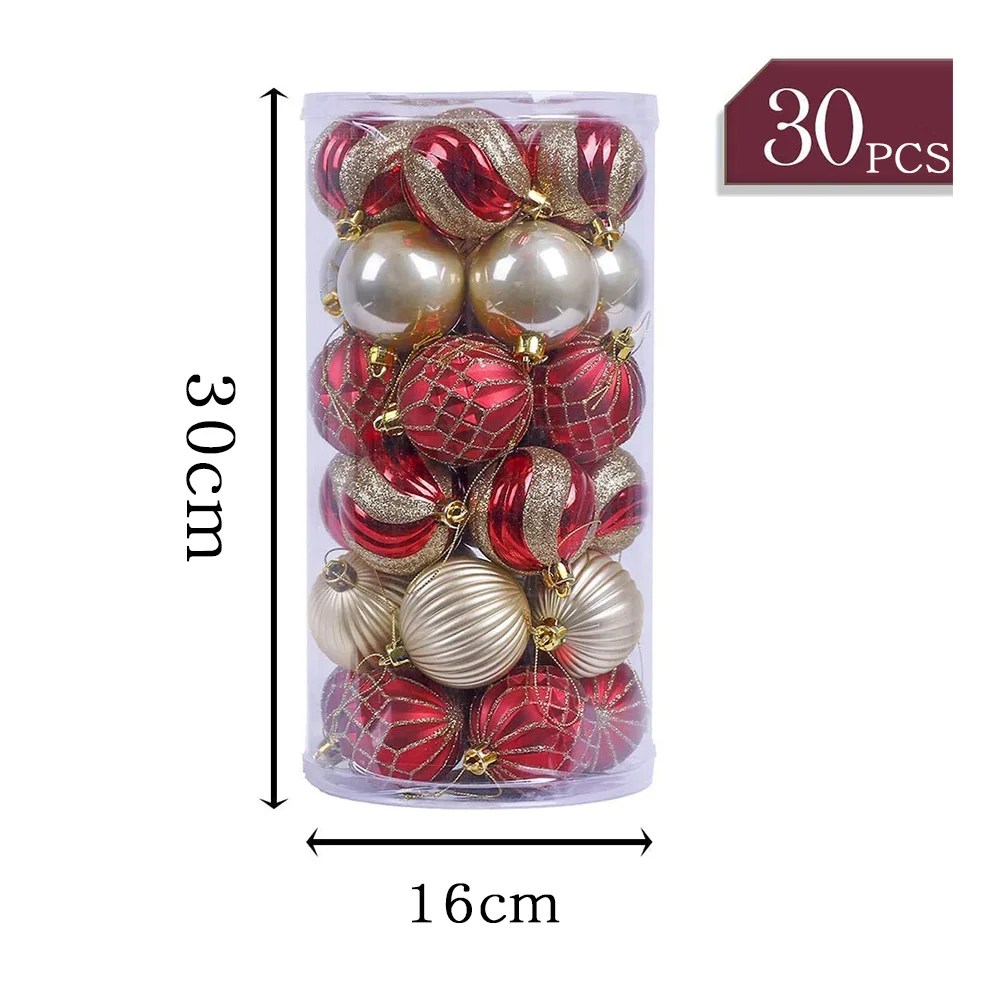 
Clear plastic christmas ball ornaments decoration spheres Red christmas ball set OEM christmas bauble / ball 