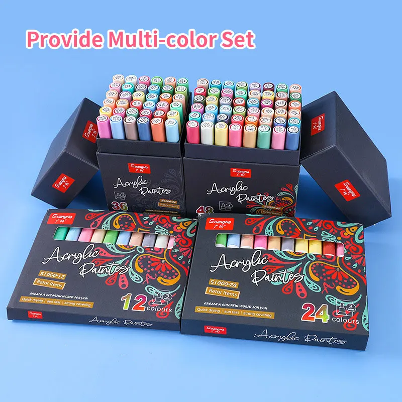 Art Markers MultiColor Liquid Water-based DIY Painting Acrylic Paint Marker Pen Set for Rock Wooden Ceramic Fabric