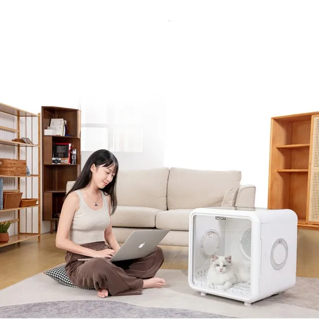 Automatic Pet Dryer for Cats and Small Dogs - Ultra Quiet Dog Hair Dryer with Smart Temperature Control and 360 Drying