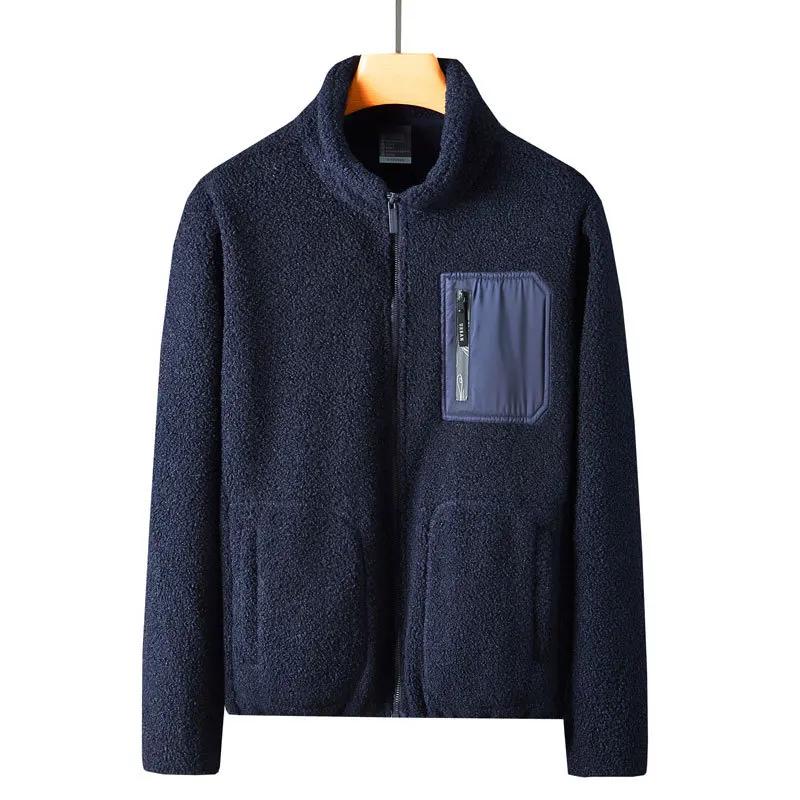 2023 Wholesale Hot Style Custom Fleece Jacket High Quality Winter Fleece Casual Men Fleece Sherpa Jacket