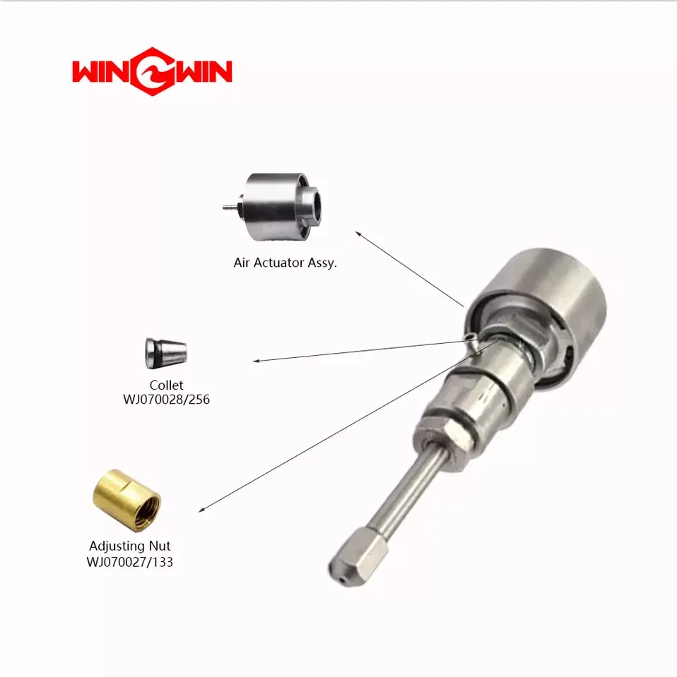 Режущая гайка Waterjet BHDT, регулирующая гайка WJ070027/133, запасные части Waterjet, Цанга WJ070028/256, воздушный привод в сборе