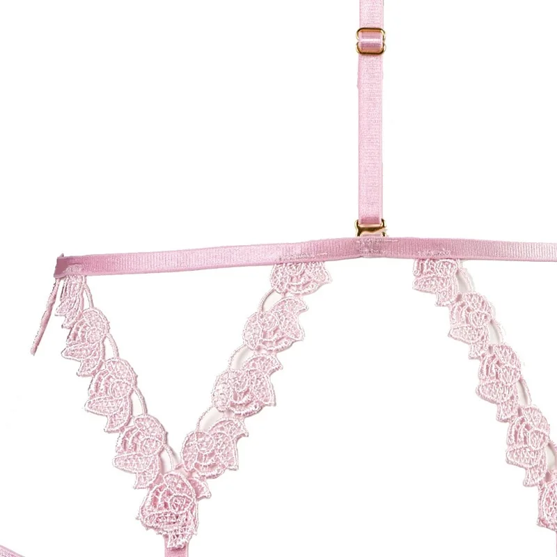 Hot selling good quality adjustable shoulder open crotch three-piece set