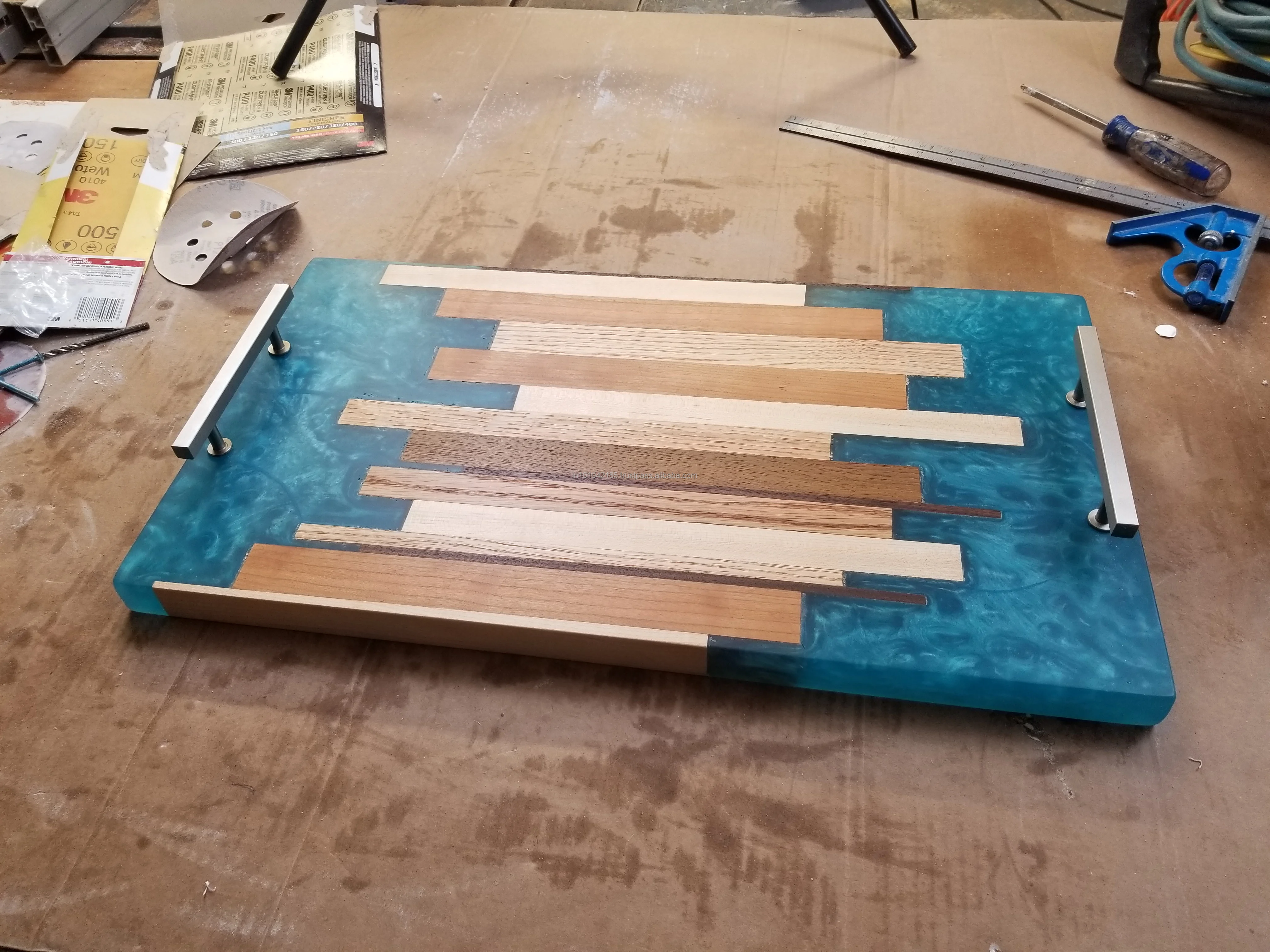 Лидер продаж поднос для порций из смолы и дерева