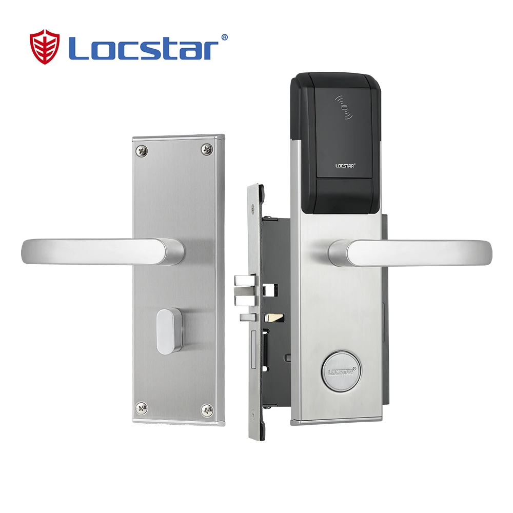 Locstar Hot Lock Aluminium Doors Card Key Reader  Electronic Door Handle Magnetic Bolt Sliding Doors Locks