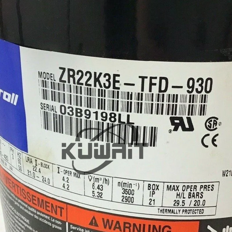 ZR22K3E-TFD-522 ZR22K3-TFD-522 ZR22K3-PFJ-522 air conditioning compressor EMERSON Copeland compressor